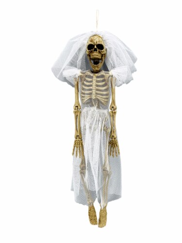 Holiday Home Hanging Dressed Skeleton Bride Perspective: front