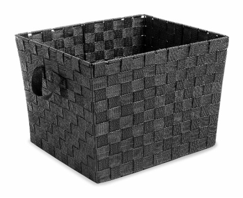 Everyday Living Woven Strap Tote - Black Perspective: front