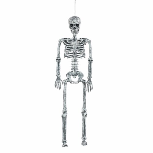 Holiday Home Poseable Skeleton Decor - Silver Perspective: front