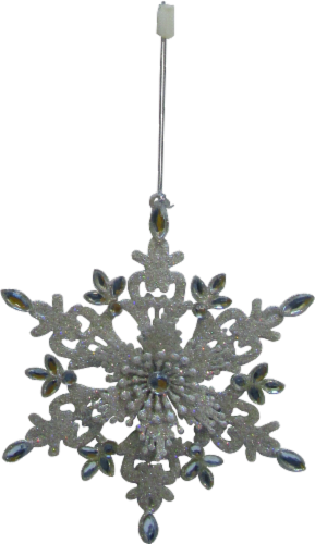 Holiday Home Snowflake Ornament - White Perspective: front