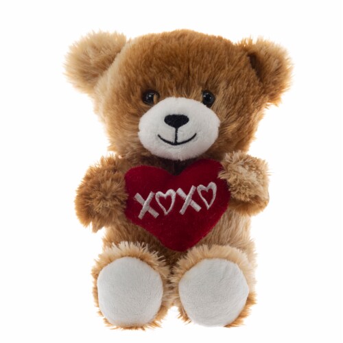Holiday Home Tie Dye Bear Plush - Brown Perspective: front