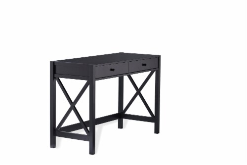 EL2 by Everyday Living Wooden X-Frame Black Desk Perspective: front
