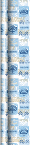 Holiday Home® Hanukkah Gift Wrap - White/Blue Perspective: front