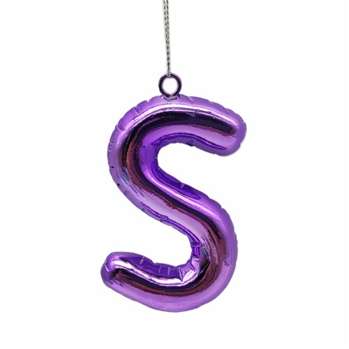 Holiday Home® Monogram Balloon S Christmas Ornament - Pink Perspective: front