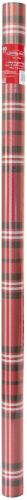 Holiday Home Plaid Wrapping Paper - Red/Black/White Perspective: front