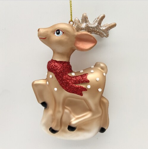 Holiday Home™ Reindeer Christmas Ornament Perspective: front
