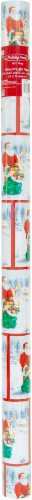 Holiday Home® Santa Checking His List Gift Wrapping Paper Perspective: front