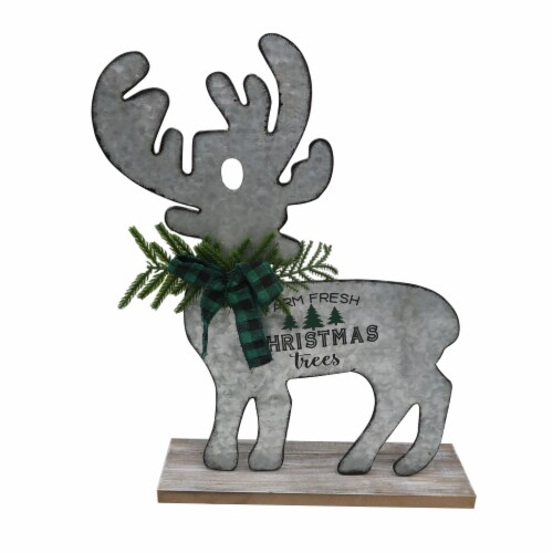 Holiday Home Metal Deer Decor Perspective: front