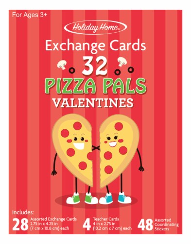 Holiday Home® Pizza Pals Valentine's Cards Perspective: front