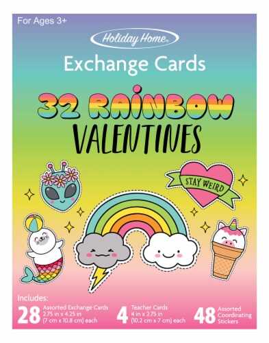 Holiday Home® Rainbow Valentine's Cards Perspective: front