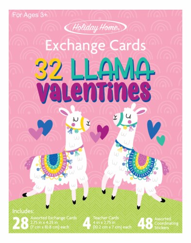 Holiday Home® Llama Valentine's Cards Perspective: front