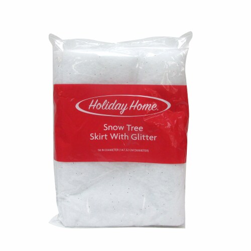 Holiday Home® Snow Tree Glitter Skirt Perspective: front