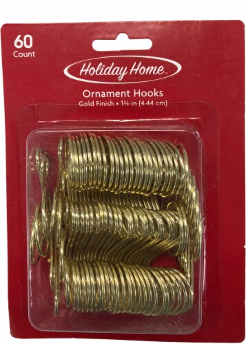 Holiday Home™ Christmas Ornament Hooks - Gold Perspective: front