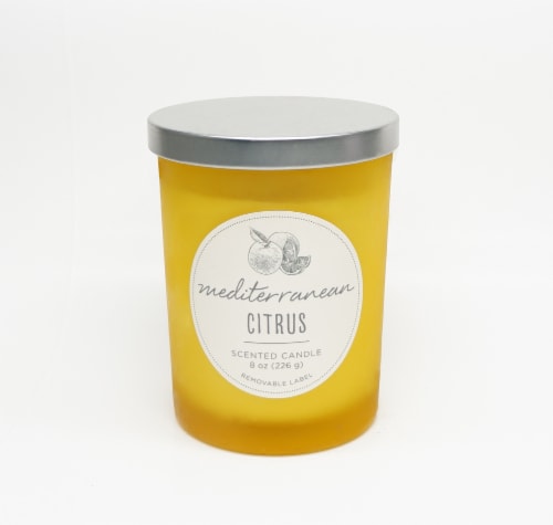 HD Designs Mediterranean Citrus Jar Candle - White Perspective: front