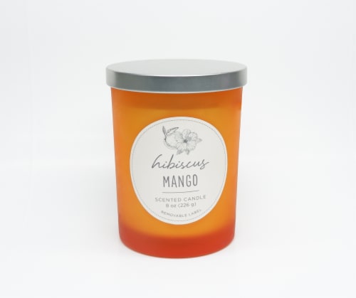 HD Designs Hibiscus Mango Jar Candle Perspective: front