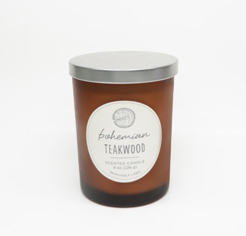 HD Designs Jar Candle Bohemian Teakwood Perspective: front