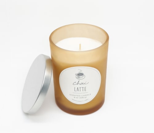 HD Designs Jar Candle - Chai Latte Perspective: front