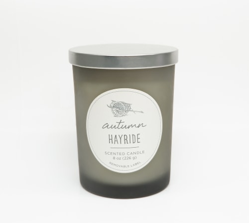 HD Designs Autumn Hayride Jar Candle Perspective: front
