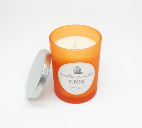 HD Designs Vanilla Pumpkin Cupcake Jar Candle Perspective: front
