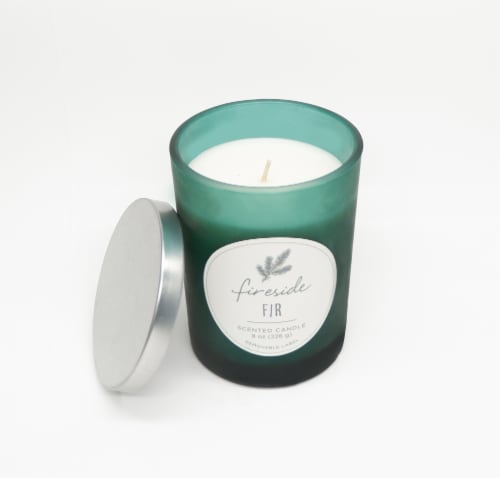 HD Designs Fireside Fir Jar Candle Perspective: front