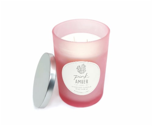 HD Designs Pink Amber Jar Candle Perspective: front