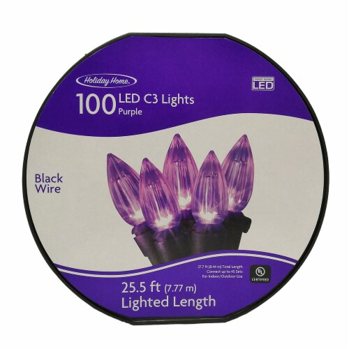 Holiday Home® 100 LED C3 Lights - Purple Perspective: front