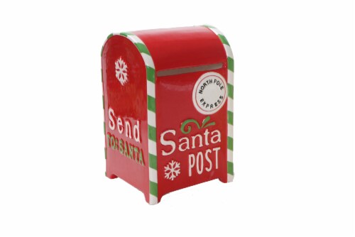 Holiday Home Santa's Mailbox Decor Perspective: front