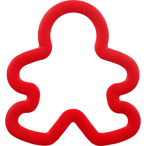 Holiday Home Grippy Gingerbread Cushioned Cookie Cutter - Red Perspective: front