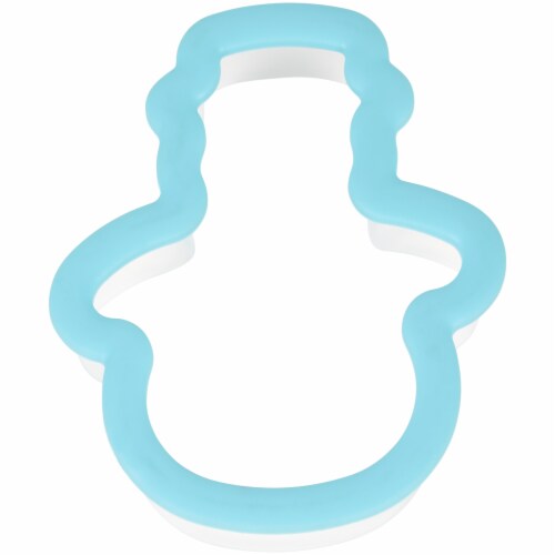 Holiday Home Snowman Grippy Cookie Cutter - Blue Perspective: front