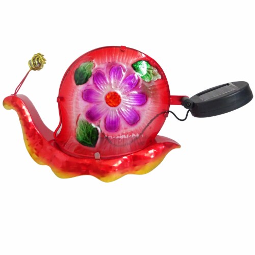 The Joy of Gardening® Solar Glass Snail Perspective: front