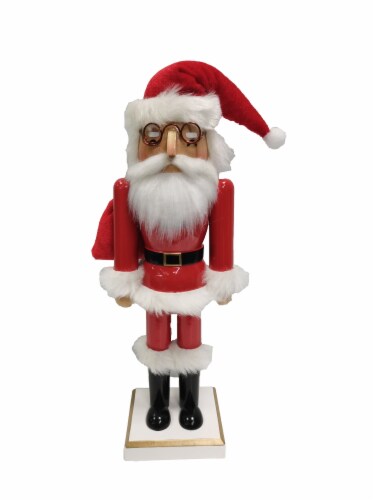 Holiday Home Santa with Gift Bag Nutcracker - Red Perspective: front