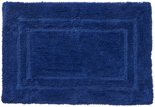 Everyday Living Dark Blue Basic Bath Rug 20x30 Perspective: front