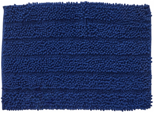 Everyday Living Dark Blue Noodle Bath Rug 17x24 Perspective: front