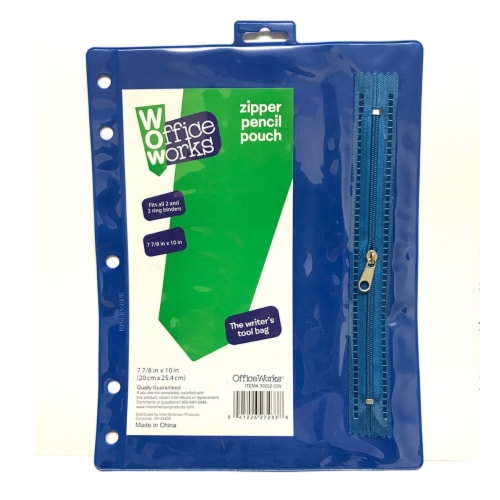 Office Works Zipper Pencil Pouch - Assorted Perspective: front