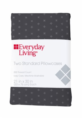 Everyday Living® 200 Thread Count Compass Stitch Pillow Cases - 2 Pack Perspective: front