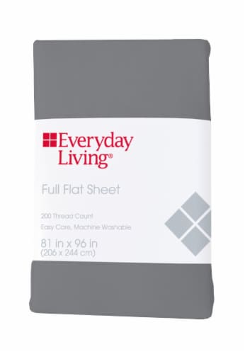 Everyday Living® 200 Thread Count Cotton/Polyester Flat Sheet - Sharkskin Perspective: front