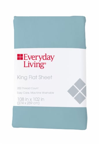 Everyday Living® 200 Thread Count Cotton/Polyester Flat Sheet - Sea Angel Perspective: front