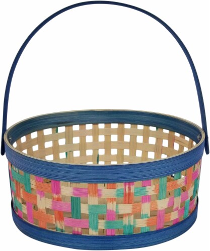 Holiday Home® Oval Open Weave Easter Basket Perspective: front