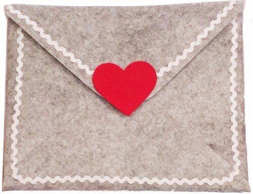 Holiday Home® Valentine's Day Felt Envelope - Gray Perspective: front