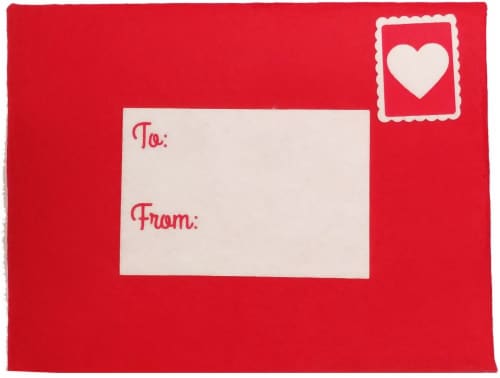 Holiday Home® Valentine's Day Felt Envelope with Stamp - Red Perspective: front