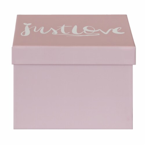 Holiday Home® Large Square Hearts Gift Box Perspective: front