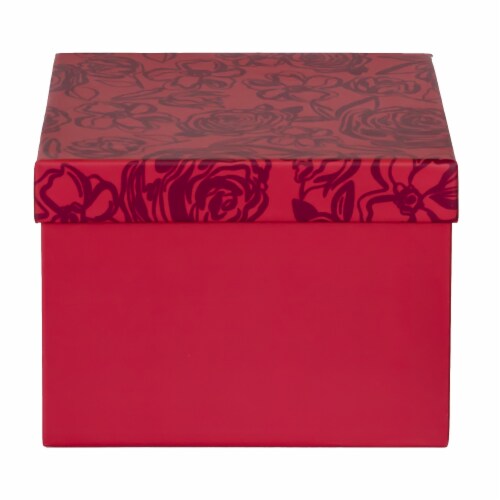 Holiday Home® Large Square Flowers Gift Box Perspective: front
