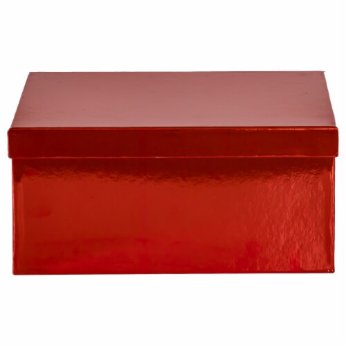 Holiday Home® Small Metallic Gift Box - Red Perspective: front