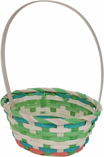 Holiday Home® Oval Weave Easter Basket - White Perspective: front
