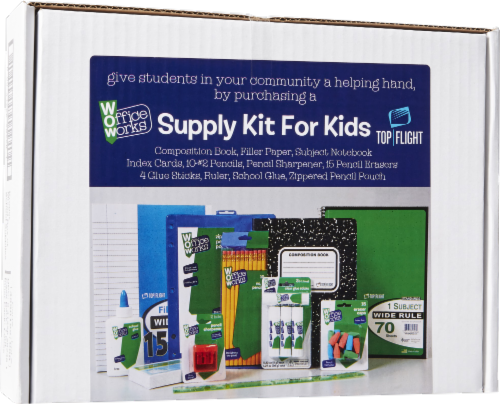 Top Flight School Supply Kit for Kids Perspective: front