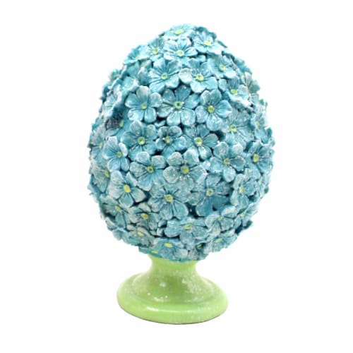 Holiday Home Egg Decor - Blue Perspective: front