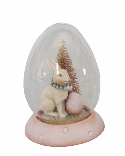 Holiday Home Bunny in Egg Dome - Pink Perspective: front