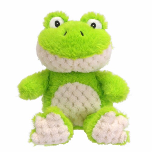 Holiday Home Plush Sitting Frog - Green Perspective: front