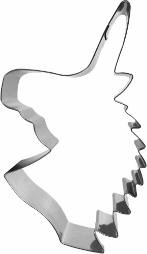 Dash of That Unicorn Cookie Cutter - Silver Perspective: front