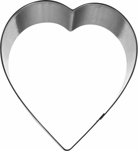 Dash of That Heart Cookie Cutter - Silver Perspective: front